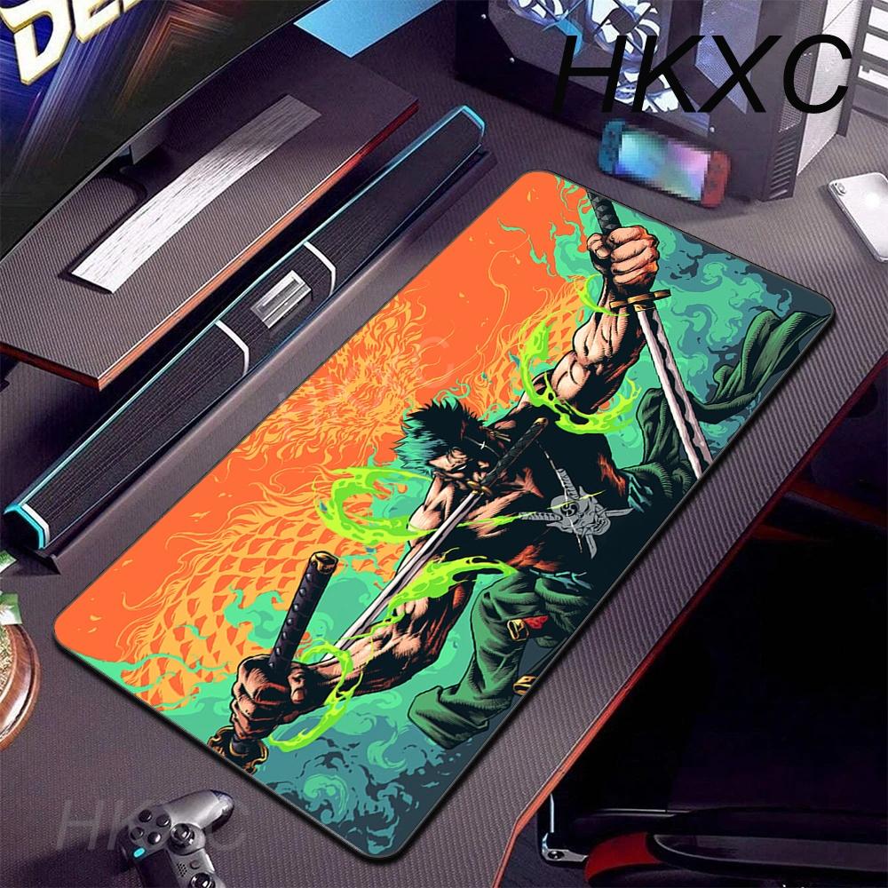 Mouse Pad PC Gamer Anime Desk Mat NonSlip Rubber Laptop One Piece Zoro Playmat for Office Computer Accessories Gaming Mousepad