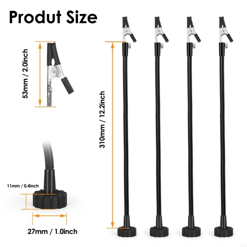 2/4Pcs Flexible Gooseneck Metal with Alligators Clips for Helping Hands