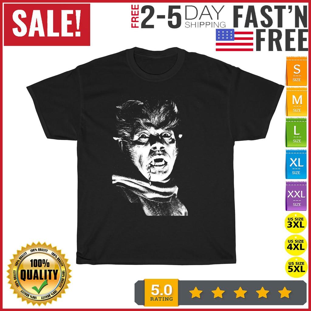 Werewolf Lychatrope Vintage Monster Horror Movie Fan Vintage T Shirt Mens Womens Tees Top Men Women