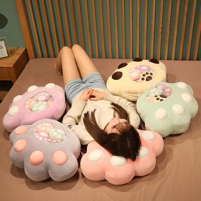 50*40cm Kawaii Plyšové hračky s kočičí tlapkou s 5 malými tlapkami Roztomilý kapesní polštář Polštář na pohovku Plněné měkké kočičí panenky pro děti Dívky Dárek