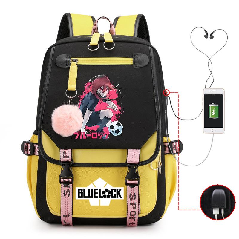 Anime Peripheral Teen Trend Backpack Multifunctional Usb Casual Student School Bag