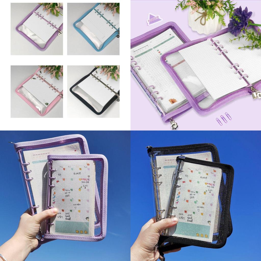 Stilvolles A5 A6 6-Ring-Binder-Notizbuch für K-Pop-Fotokarten-Sammlung und DIY-Projekte