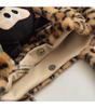 2025 Women's Large Fluffy Leopard Print Shoulder Tote Bag