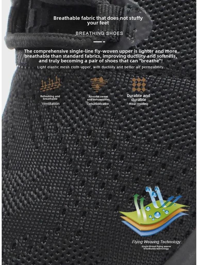 Jiefu Lightweight Breathable Safety Shoes - Anti-Smash & Anti-Puncture Protection