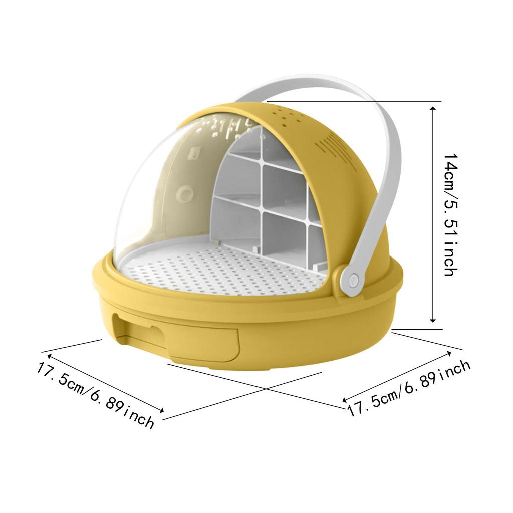 Silkworm Breeding Box ,Portable Silkworm Growth Box, Transparent Breathable Habitat Cage, Small Animal Breeding Container,