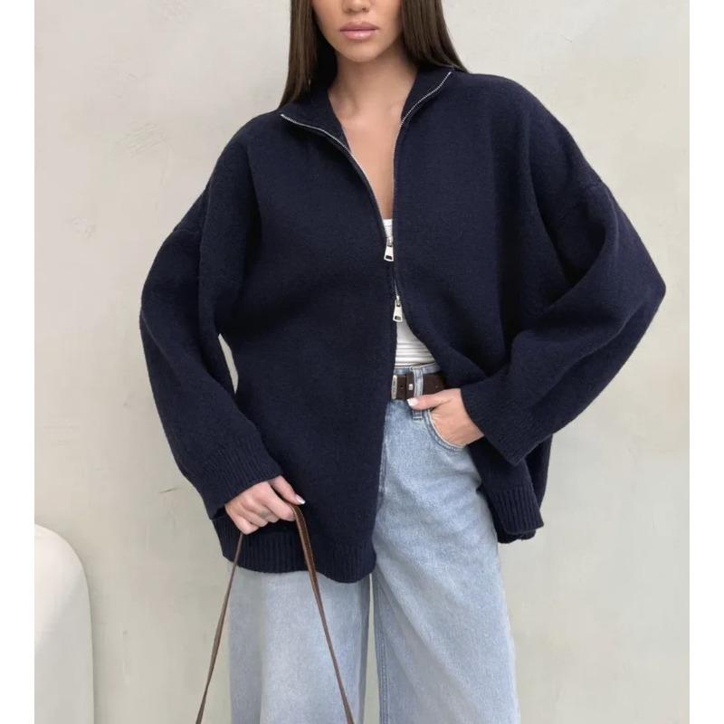 TIFICY Women's Fashion Casual Fall Winter Solid Color Print Long Sleeve High Neck Tops Women's Clothing Woolen Knitwear Sweaters