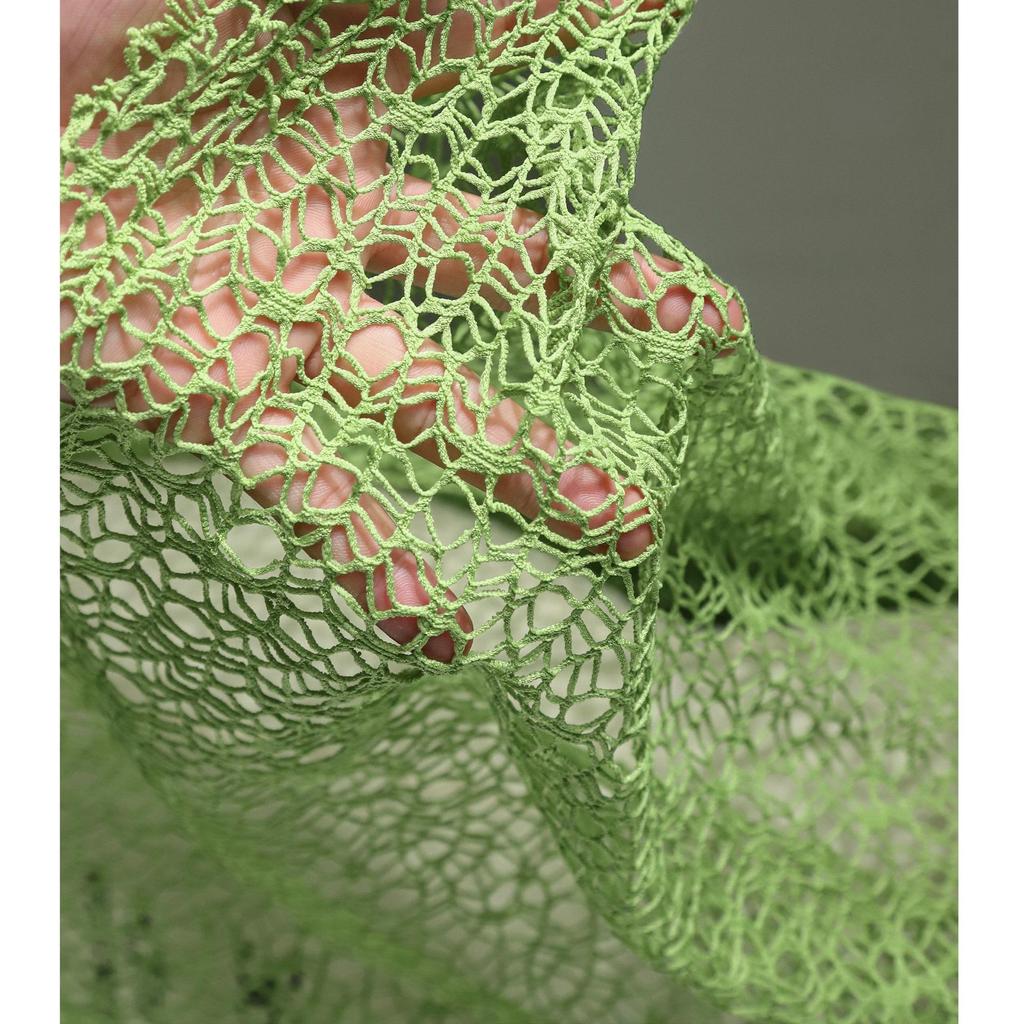 Irregular Large Mesh Crochet Texture Decorative Fabric