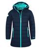 Trollkids Girls Stavanger Coat Navy Blue Zip-up with Hood (219-132)