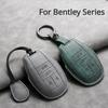 Car Key Cover Shell Fob for Bentley Bentayga 2017- 2AHMV-YK1 Leather Car Key Case Cover for Bentley Keyring Accessories