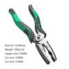 Multipurpose Steel Pliers 8.5Inch Eccentric Wire Cutter Hand Tool for Household Repairs and Industrial Applications