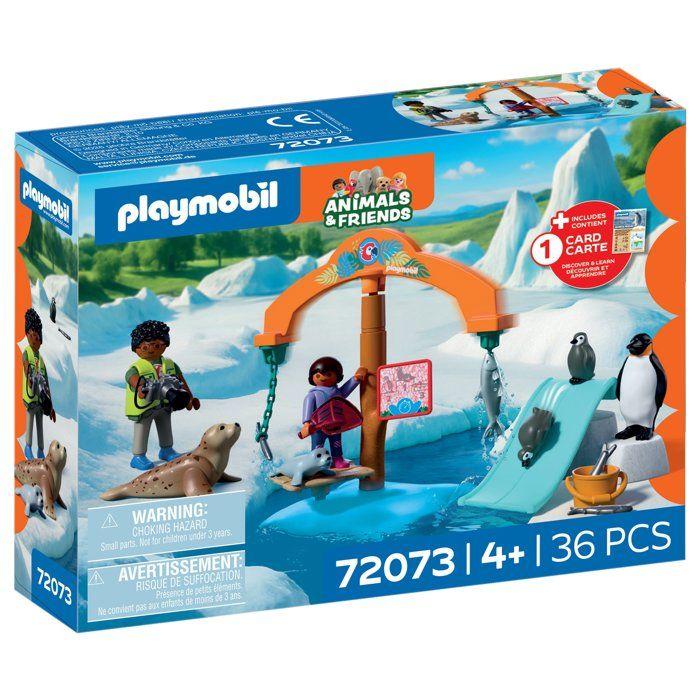 PLAYMOBIL 72073 Zoo : a la découverte de la banquise, univers miniature, 36 pieces, des 4 ans