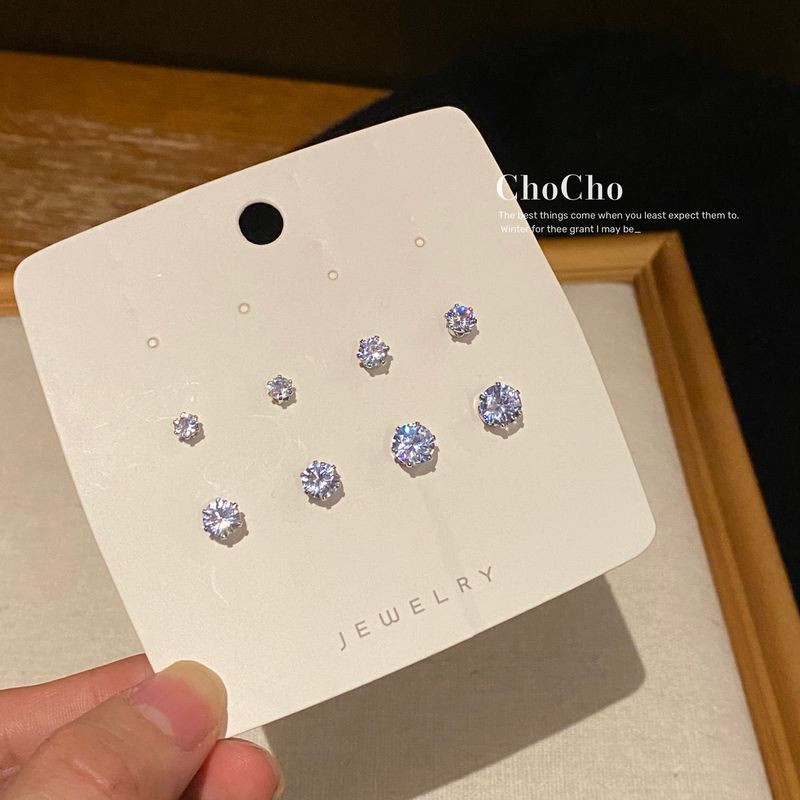 

Набор по выгодной цене Повседневный стиль Французский стиль Двойная комбинация Циркон Silver a set of 925 silver needles