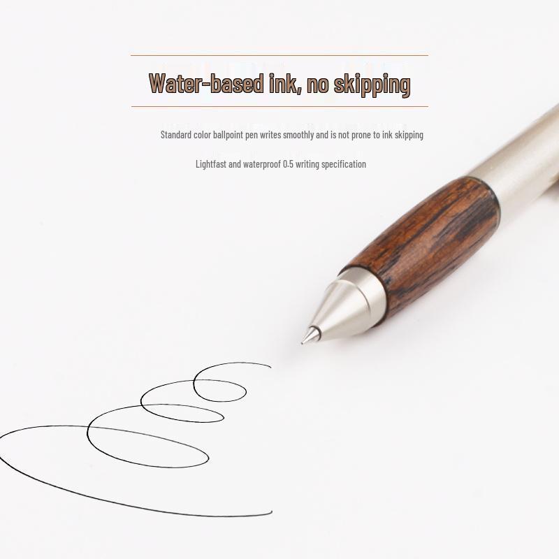 Mitsubishi Uni Black 0.5mm Oak Grip Signature Pen for Office & Exams