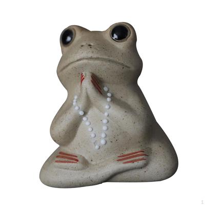 Žabí čajový mazlíček Figurka Miniatury Mini Stolní ozdoby pro pohádkovou zahradu Elegantní v liniích