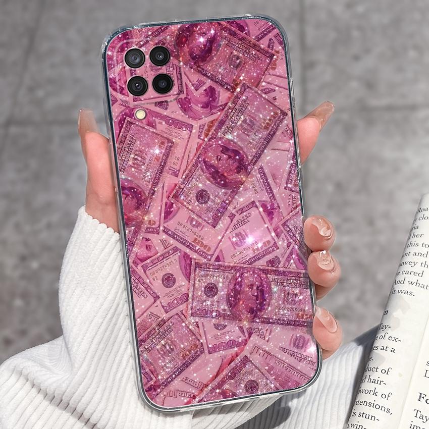 

For Samsung M12 M13 M14 M16 F12 F13 F16 F22 F23 F41 F56 F62 Black Cat Staring Phone Covers Transparent TPU Anti Slip Protective Case For Samsung Shell Samsung M12