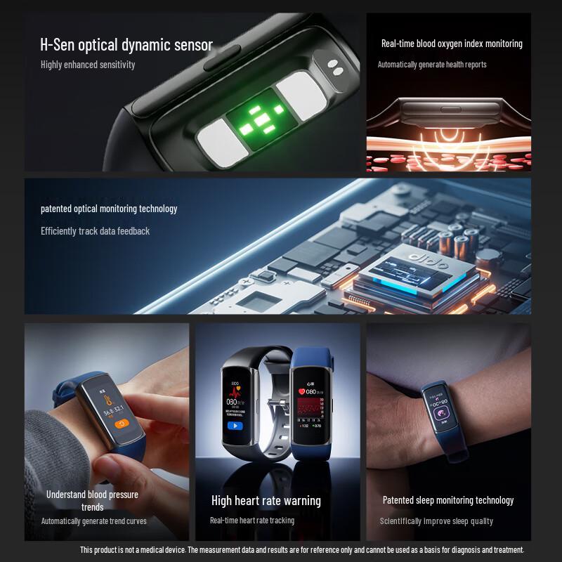 dido F50S Smart Health Bracelet with Blood Glucose & BP Monitor (CN version)