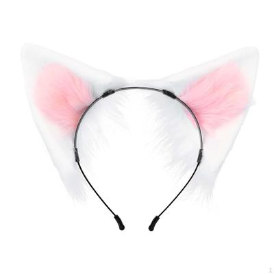 Adult Ears Headband, Hair Hoop with Stuffed Animal Costume, Cosplay Headband Headwear for Decor