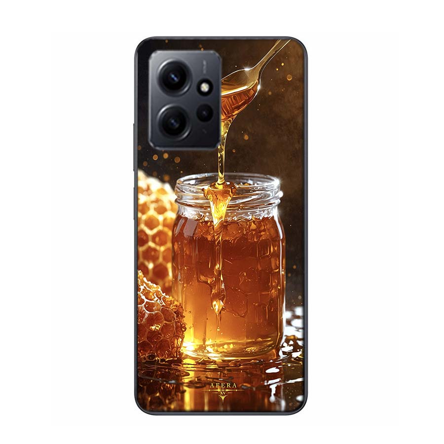Golden Honey Dripping From Honeycomb Phone Case For Redmi Note 14 15 Pro 5G 13 12 Pro Plus 11 11T 11E 11S 10 Pro 10S 9 9S Cover