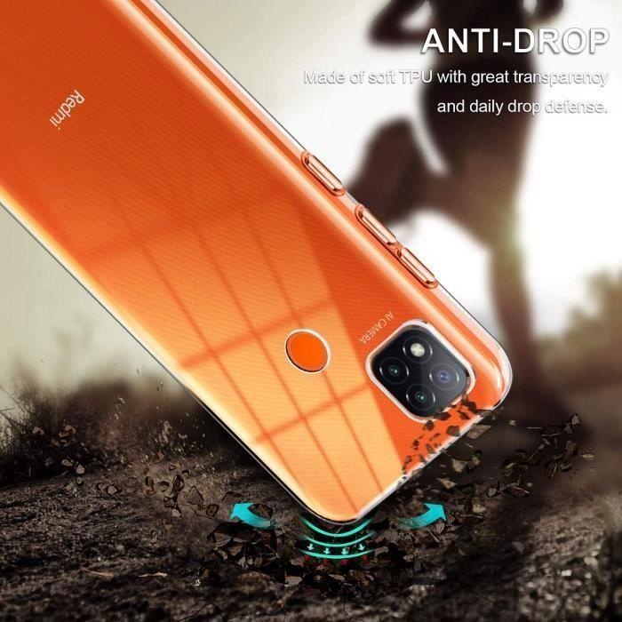 Coque de Protection - E.F.CONNECTION - Redmi 9C - Souple - Transparent - Verre Trempé