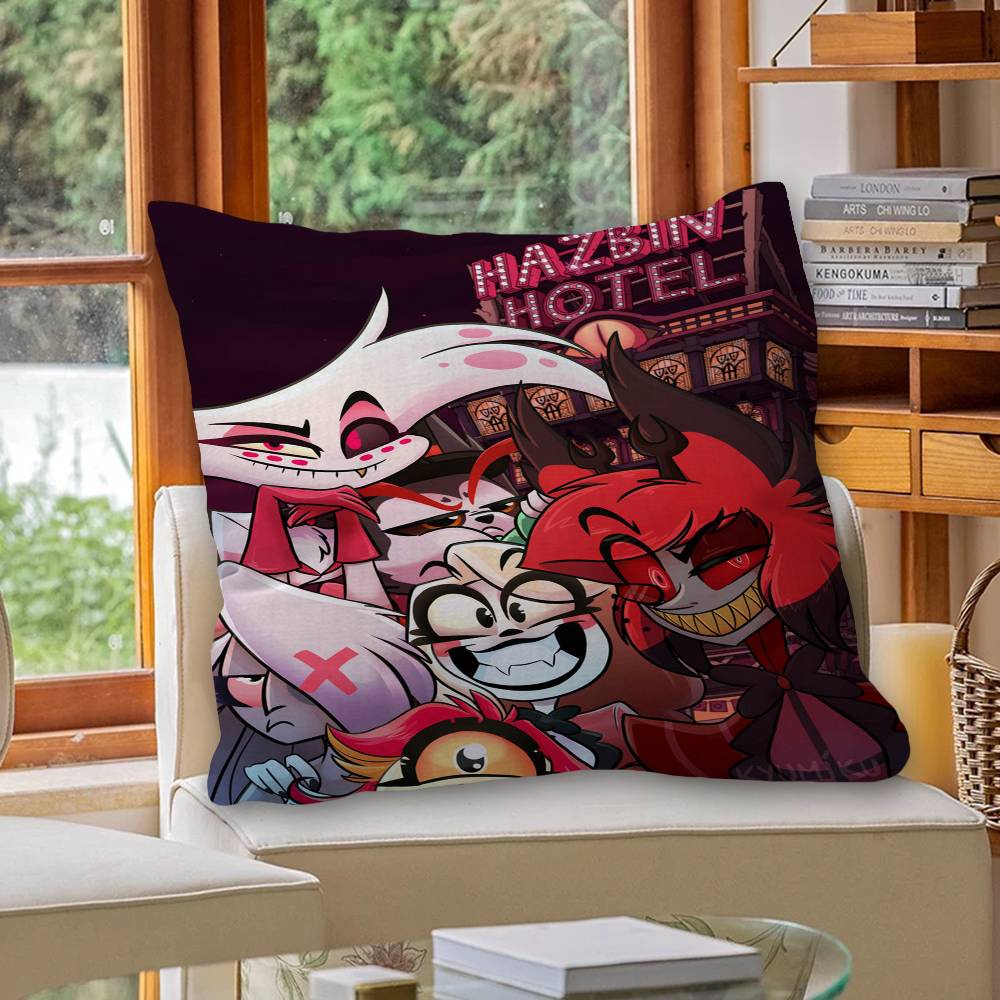 H-Hazbin Cartoon H-Hotel Pillow Gift Home Office Decoration Bedroom Sofa Car Cushion Cover case 45x45