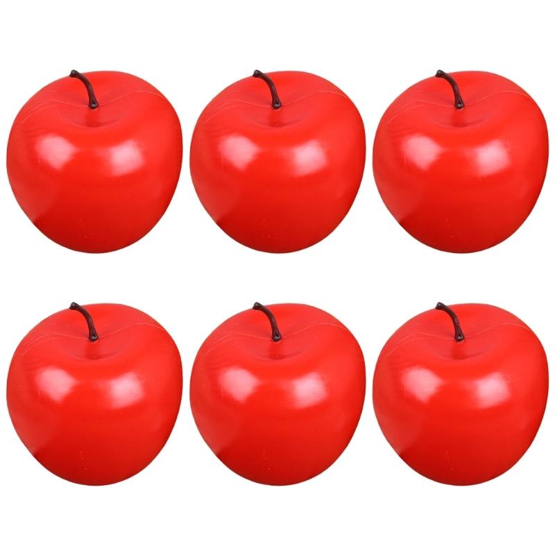 6Pieces Fruits Replicas Decorations User Friendly Simulation Fruits for Festival Decoration Realistic Home Accent