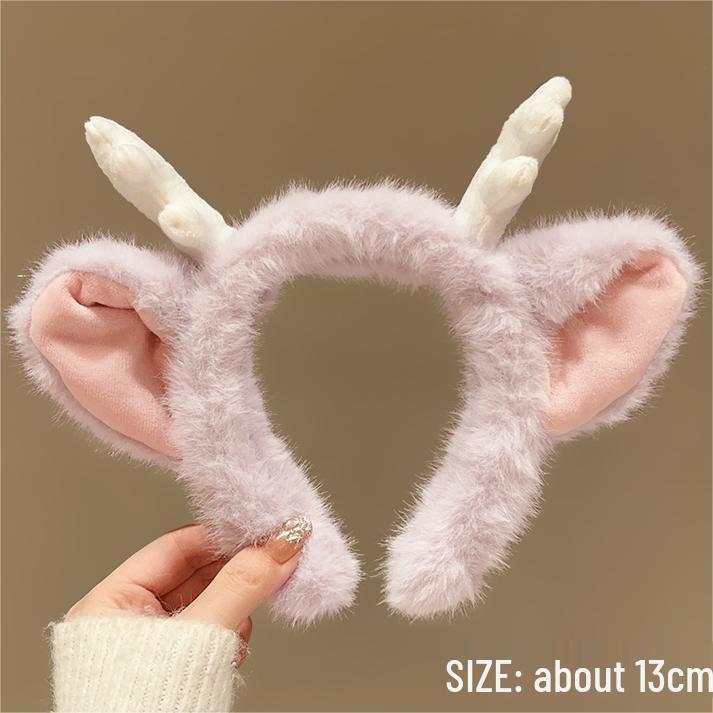 Adorable Dragon Horns Face Washing Cartoon Plush Headband for Women - 2024 Edition