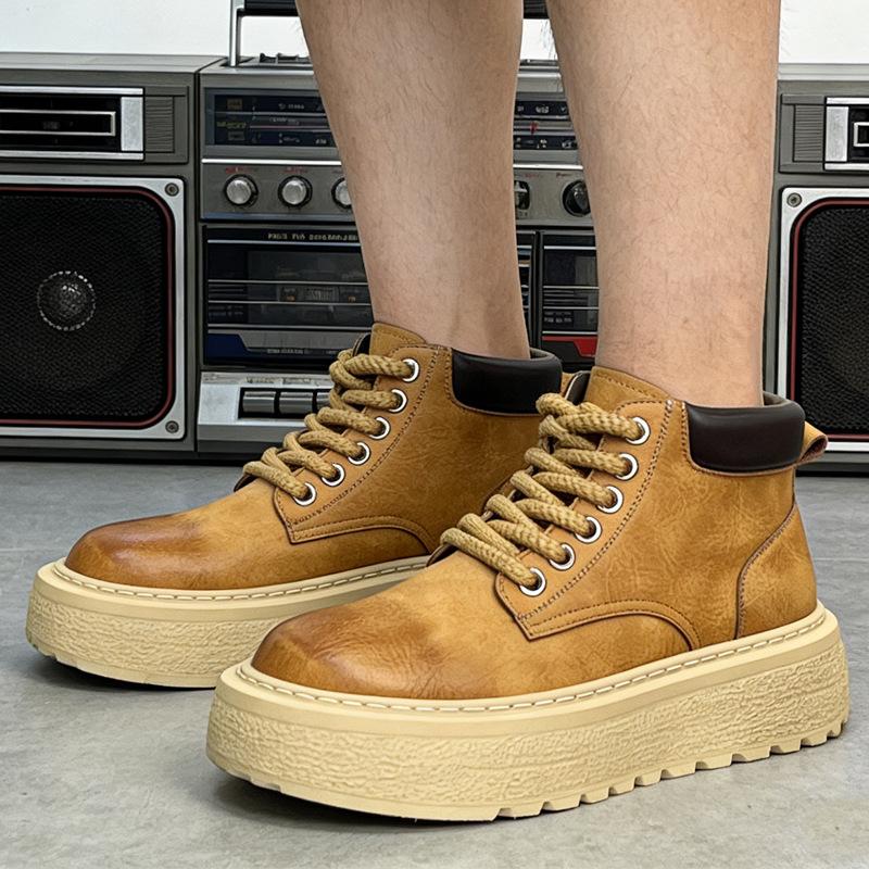 Autumn and winter new high-top Martin boots thick-soled heightening retro casual boots