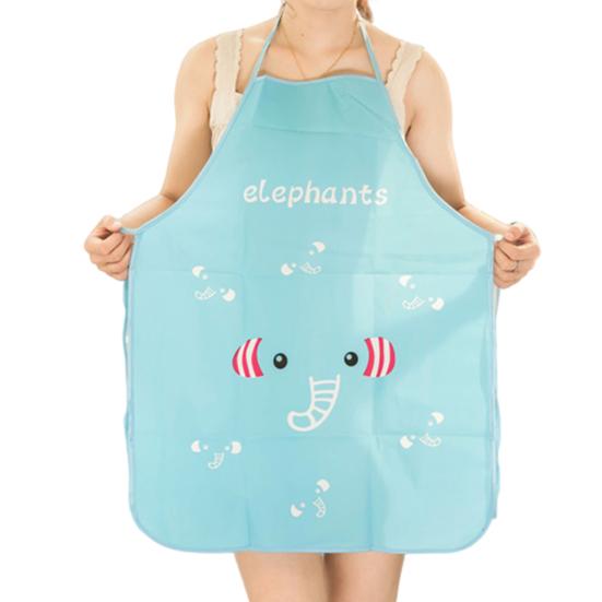 

70x50 см милый кухонный фартук для приготовления пищи с мультяшными животными, водонепроницаемый фартук для выпечки без рукавов B