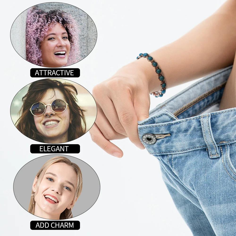 20CM Copper Bracelet for Women for Arthritis and Joint Turquoise Magnetic Therapy Bracelets Mother Mom Girlfriend Jewelry Gifts