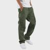 Men's Straight Casual Multi-Pocket Overalls for Spring and Autumn with Drawstring.