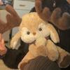 35/40CM Kawaii Cartoon Elk Plush Dolls Stuffed Soft Animal Toys Sika Deer Reindeer for Kids Family Xmas Decoration Gift