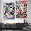 Nowy Graffiti art abstrakcyjna figura na płótnie malarstwo kultura uliczna wall art kobiety kolor plakat biuro salon home decoration mural bez ramki!