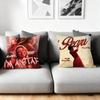 Cushion Cover Silky Short Plush Home Sofa Cushion Cover - Invisible Zipper Home Decoration Pearl Classic Movie