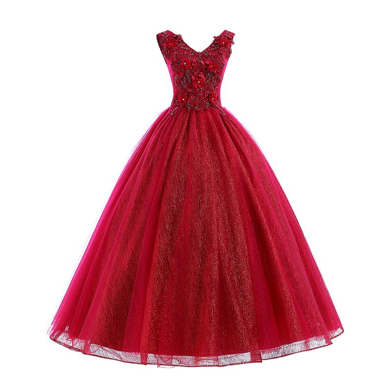2026 Puffy Skirt Evening Gown for Banquets, Annual Meetings, and Stage Performances