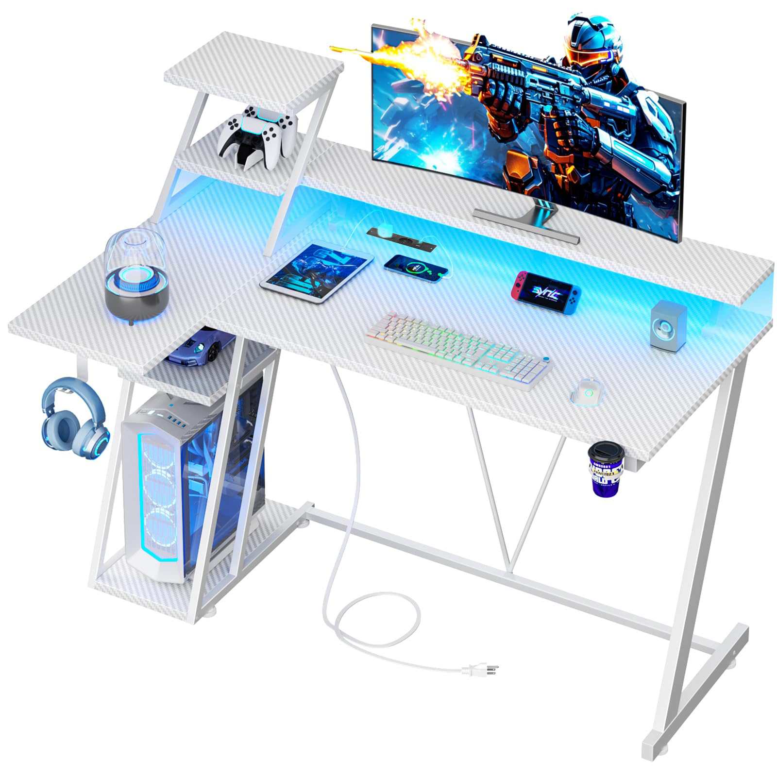 Reversible Gaming Desk with RGB LED