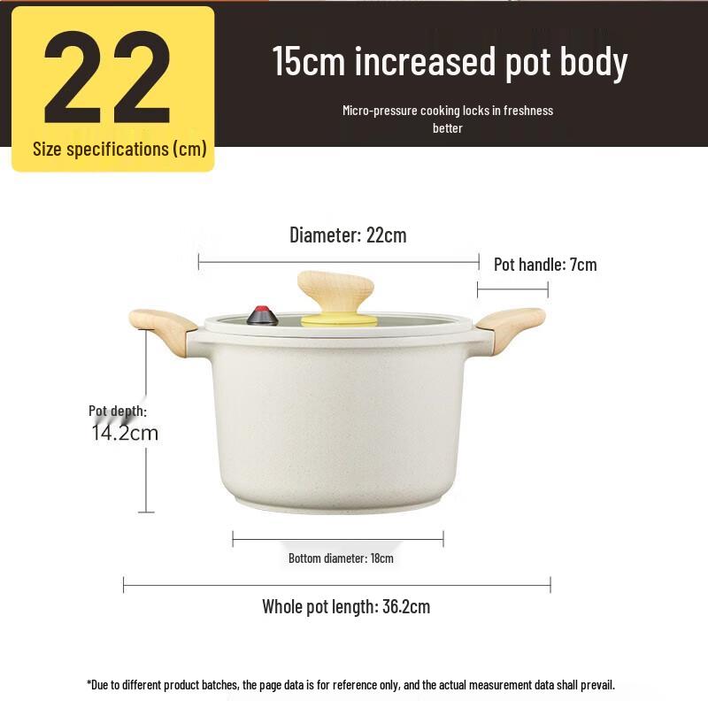 Cooker King Big White Micro-Pressure Non-stick Soup Pot