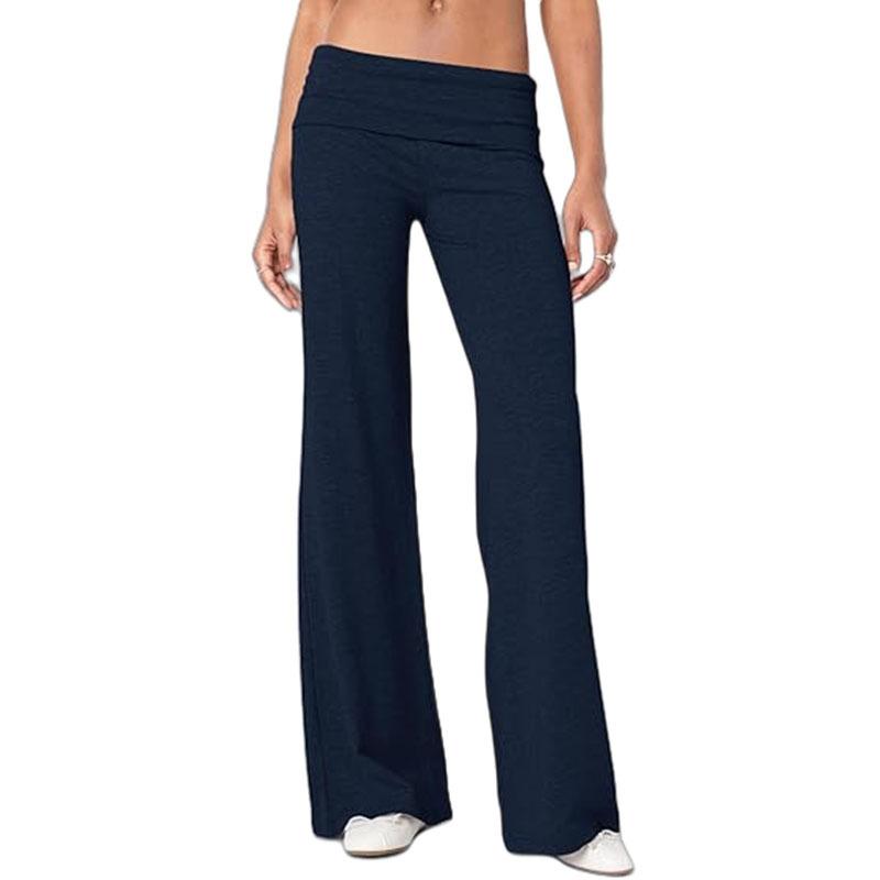 Women Casual Flared Yoga Pants Comfortable Sports Workout Long Trousers