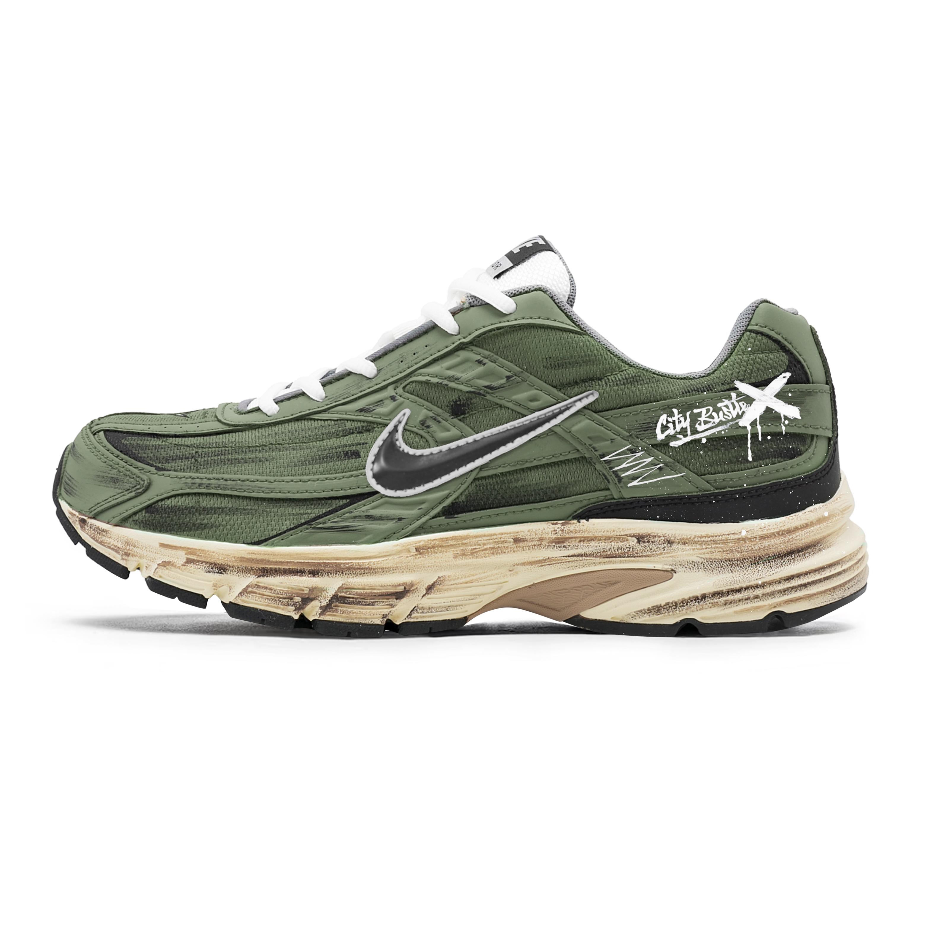 

Nike Initiator Low top Casual Running Shoes Men s Army Green IO7609-101(Team1790-) 42.5