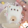 Trendy Squeaky Bear Plush Keychain - Cute Cartoon Pendant for Bags