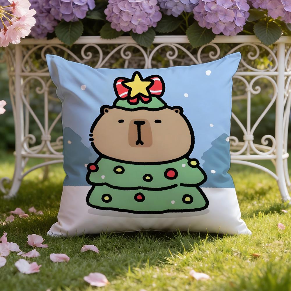 Cute C-Capybara Cushion Cover Home & Car Dual-Scene Pillow Cover: Reversible for Premium Comfort