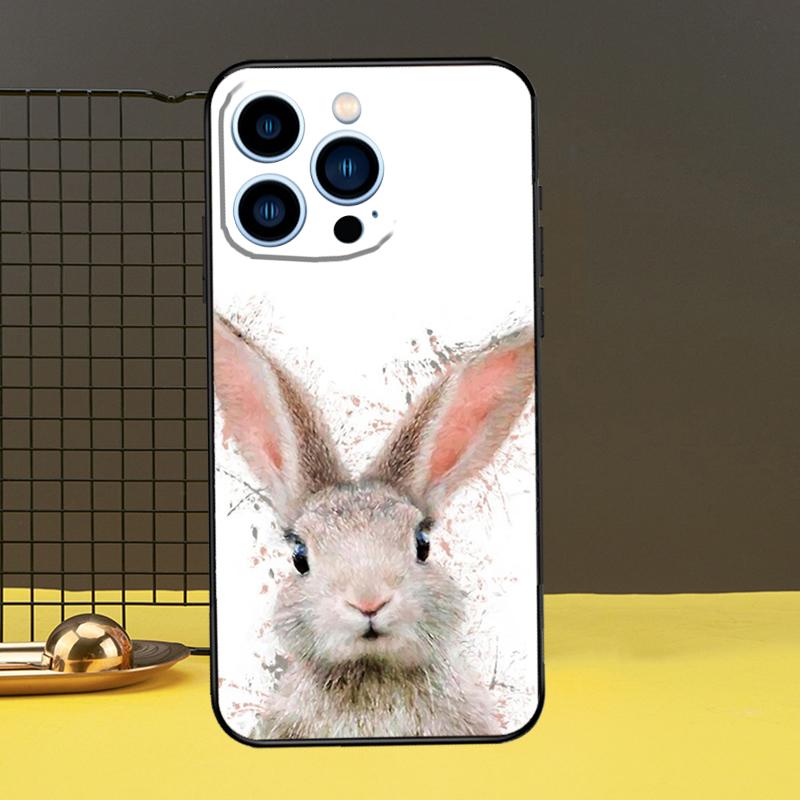Süße Hase Kaninchen Fall für iPhone 15 14 13 12 11 Pro Max X XR XS 7 8 Plus SE 2022 12 13 Mini Stoßstange Abdeckung