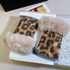 Fashion Artificial Rabbit Furs Gloves Women Girls Winter Thicken Warm Mittens Fingerless Soft Plush Stretch Gloves