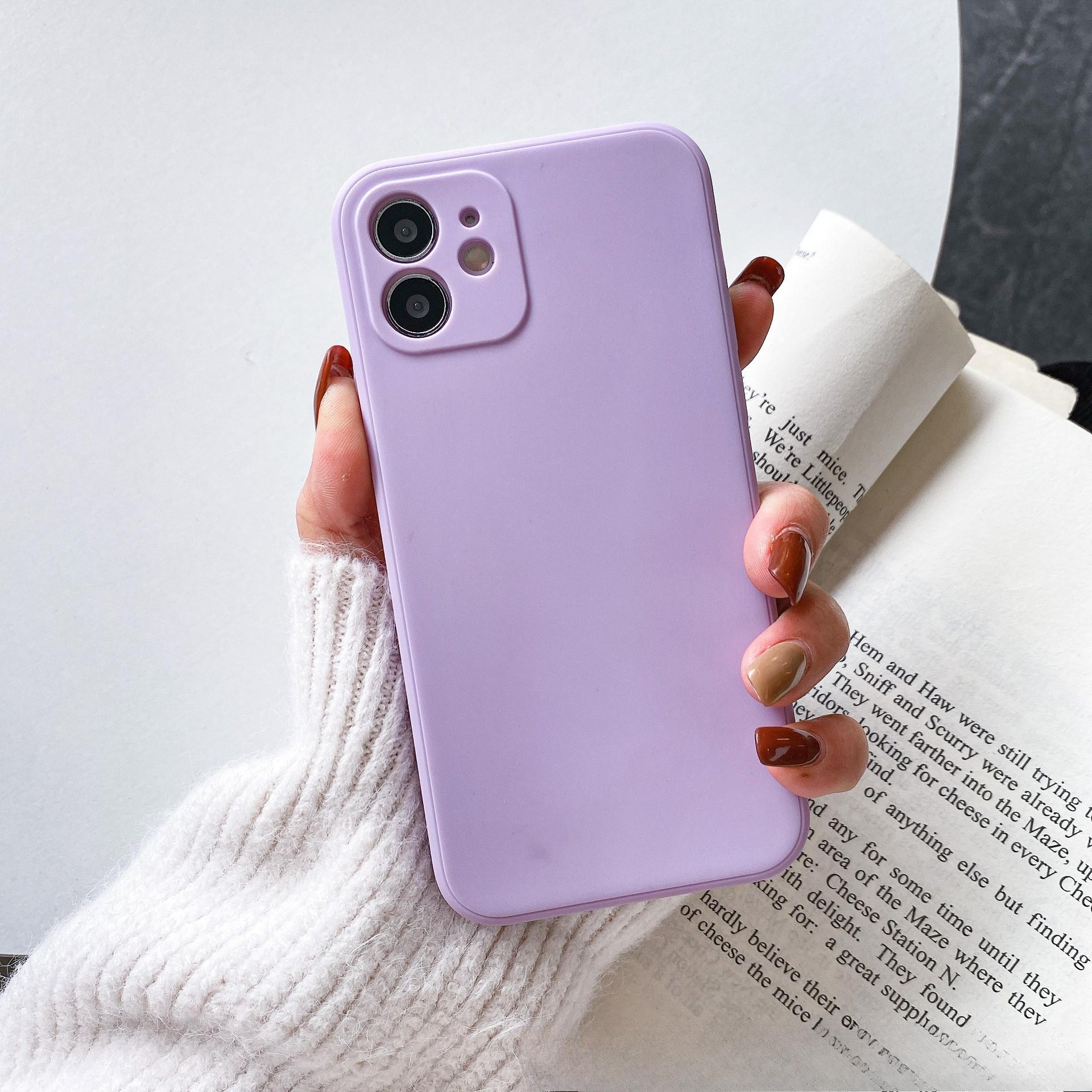 

Подходит для iPhone 15 Чехол для мобильного телефона из имитации жидкого силикона с прямыми боками Противоударный материал ТПУ Защитный чехол для мобильного телефона Apple 14 iPhone6p