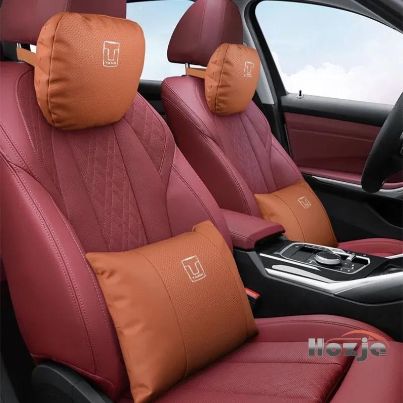 Leather Car Cushion Neck Pillow Headrest Pillow for GWM Tank 300 400 500 700 2024 2025 2026 Accessorise