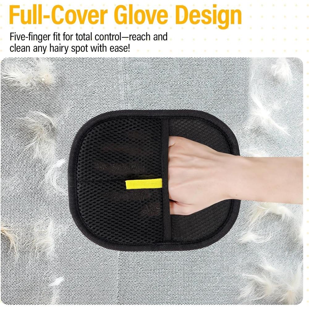 Electrostatic pet depilation gloves, gentle fur removers for dogs and cats, suitable for furniture, sofas, cars and clothes