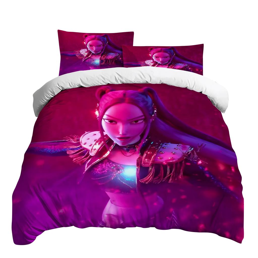 Duvet Cover Printed With Christmas Decoration Super Soft Brushed Microfiber Double Bed Comfortable Set With Zipper Closure And 2 Pillowcases