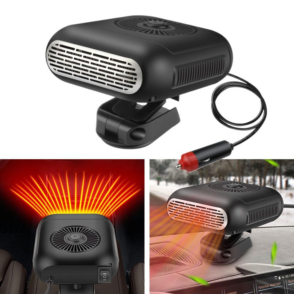 Multifunctional Car Heater & Cooler 12V 1200W Heating Windshield Rotating Accessories 360 Fan Car Portable Defroster Defogg X8D4