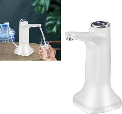 Automatic Electric Water Pump Dispenser, Rechargeable, Universal, Noise-Free, with Switch and USB Cable, for Home, Office, and Outdoor Use, White, Com