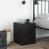 VidaXL Bedside Table Black 34.5x39x44 Cm Steel, Cabinet, Bedroom Furniture, Telephone Stand, Side Cabinet, Table 841607