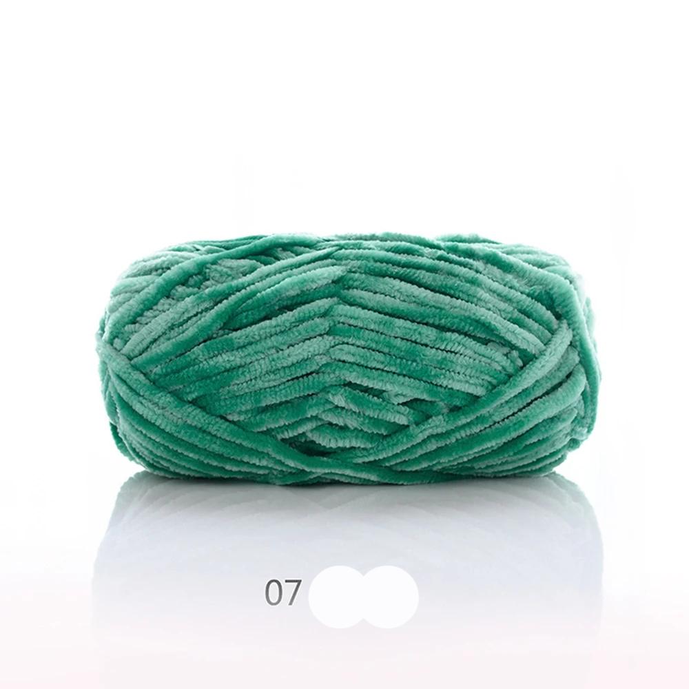 100g Chenille Colored Warm Plush Coarse Yarn Handmade Woven Yarn DIY Carpet Bag Doll Sweater Thread